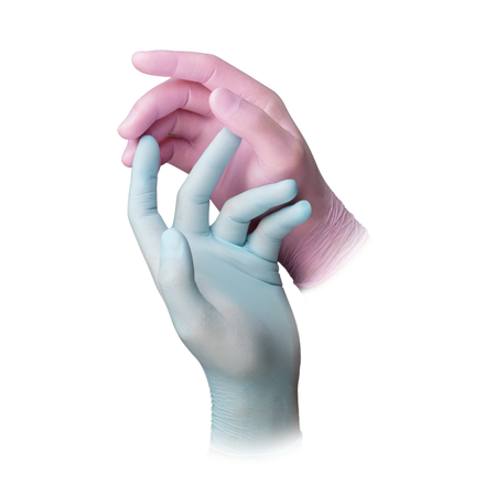 Nitrile examination gloves STYLE PEPPERMINT ROSSIE, powderfree (60 pcs box) S
