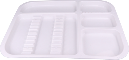 Plastic dental tray 34x24,5x2 cm (autoclavable) - white