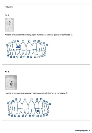 Anterior Transparent Crowns set, 64 pcs/box (1.910)
