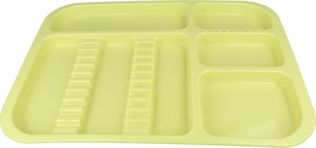 Plastic dental tray 34x24,5x2 cm (autoclavable) - yellow