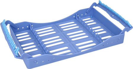 Instrument sterilization cassette - 10 slots - blue
