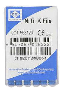 Pilniki kanałowe NiTi (op. 6 szt.) dł. 25 mm - K-File 30