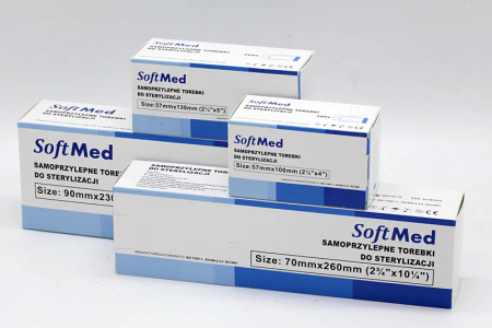 Torebki do sterylizacji (op. 200 szt.) 57mm x 105mm SoftMed