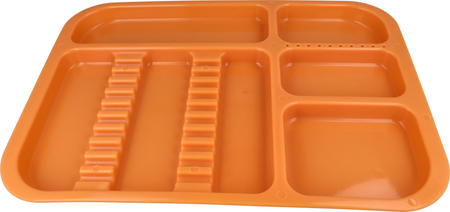 Tacka stomatologiczna 34x24,5x2 cm (plastikowa, autoklawowalna) - pomarańczowa