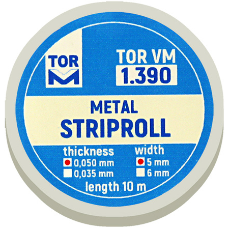 Paski metalowe do formówki - 0,050 mm, szer. 5 mm, dł. 10 m. (1.390)